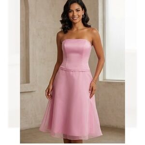 Alfred Angelo Strapless Pink Dress